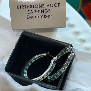 December birthstone hoops